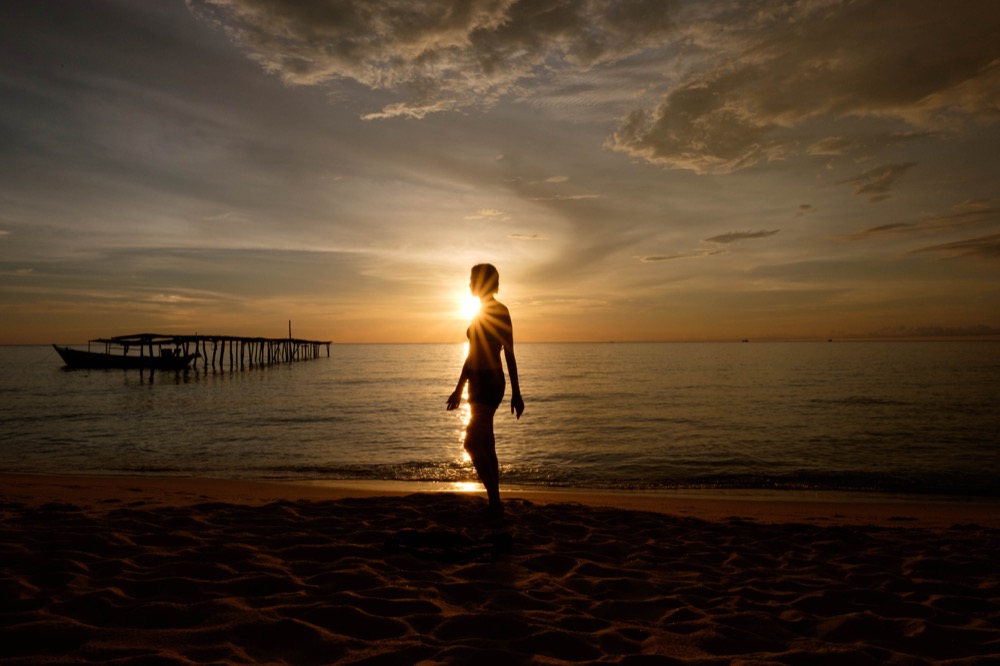 Sunset in Koh Rhong Samloem, Cambodia